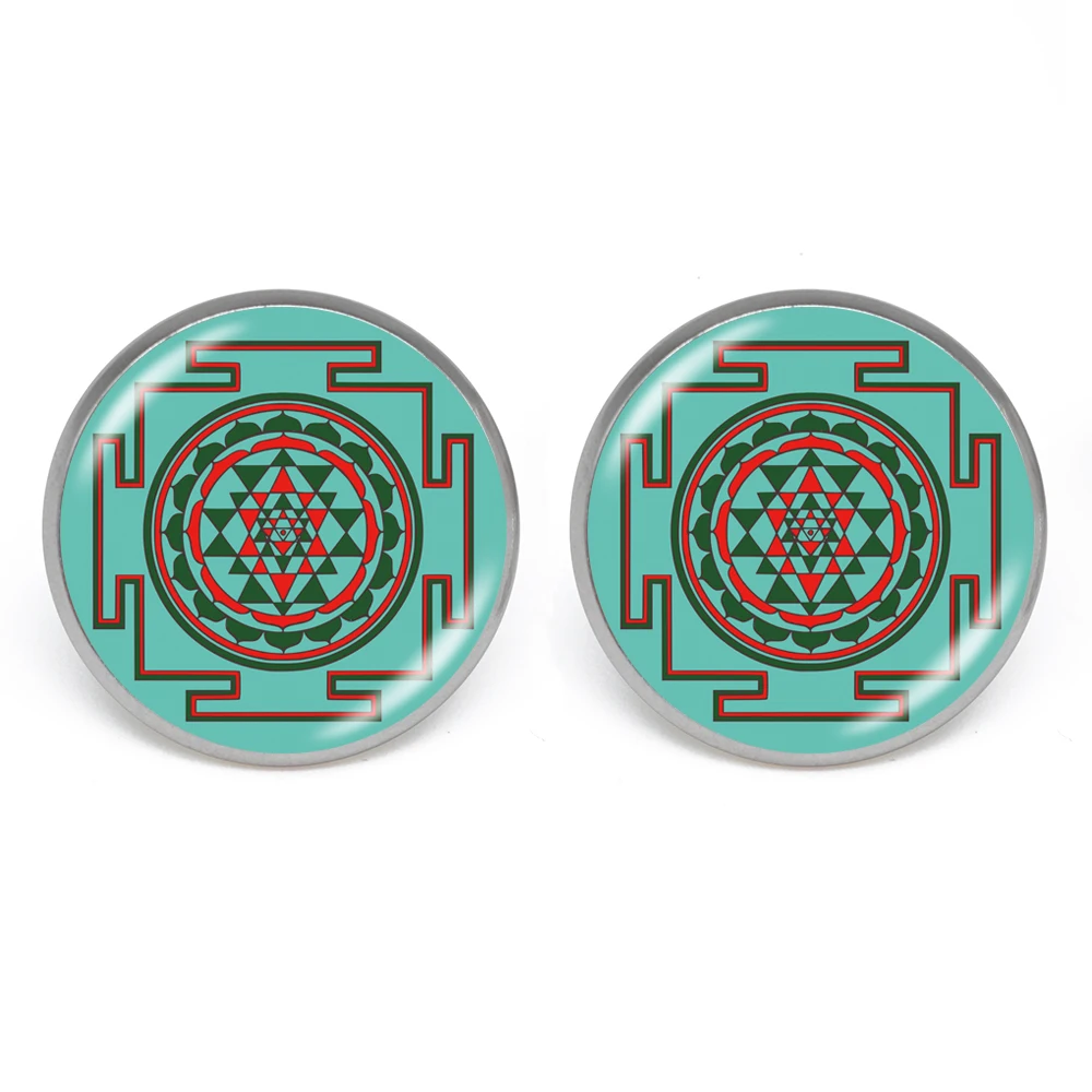 Подвески KARAIRIS серьги в виде мандалы для женщин цветок хны Йога буддизм