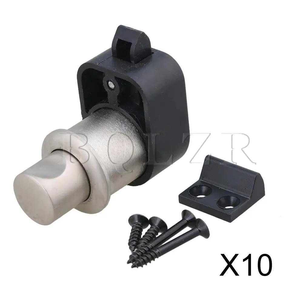 

BQLZR 10/20 Pcs Push Button Keyless Lock Latch for RV Cupboard Cabinet Pearl Nickel