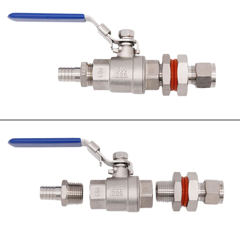 Weldless HLT HERMS Valve kit 1/2" Tubing Hose Barb Brewer Hardware | Дом и сад