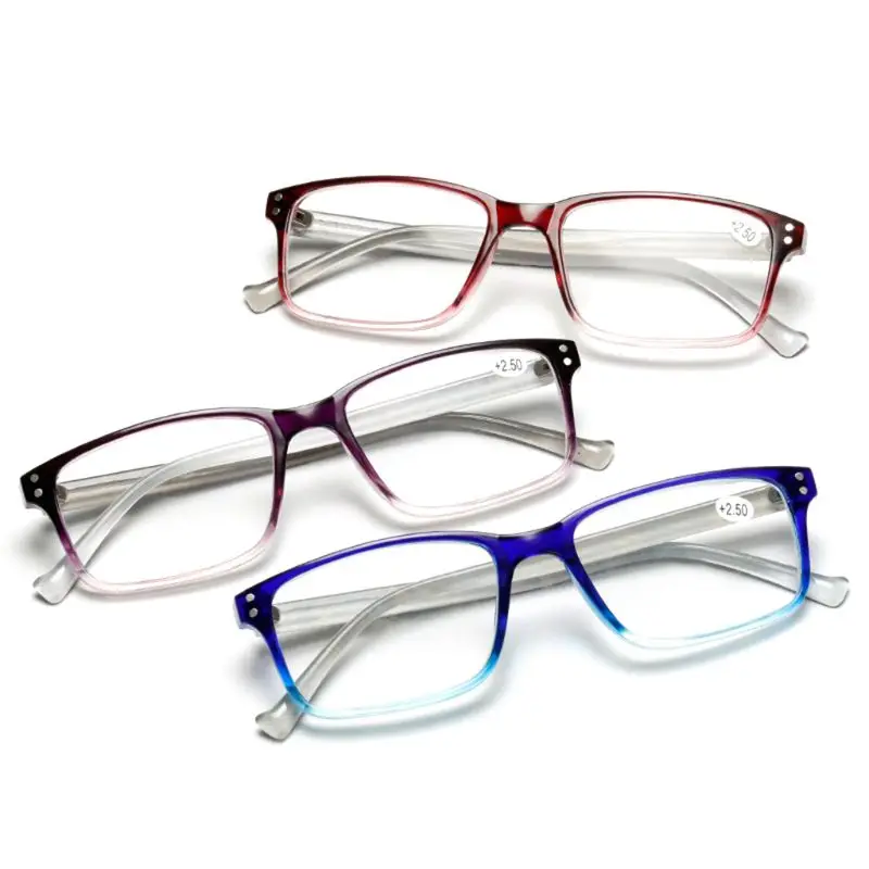 Простые удобные очки для чтения легкие мужчин и женщин квадратная рамка ПК
