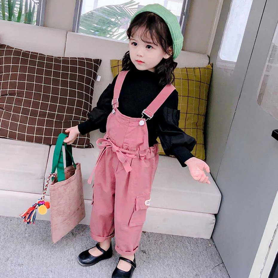 Коллекция 2020 года одежда для малышей рубашка с пышными рукавами и комбинезон