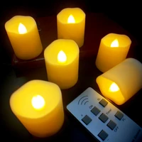 6pcs electronic led candles flame flickering tealight yellow home bedroom party wedding festival decor