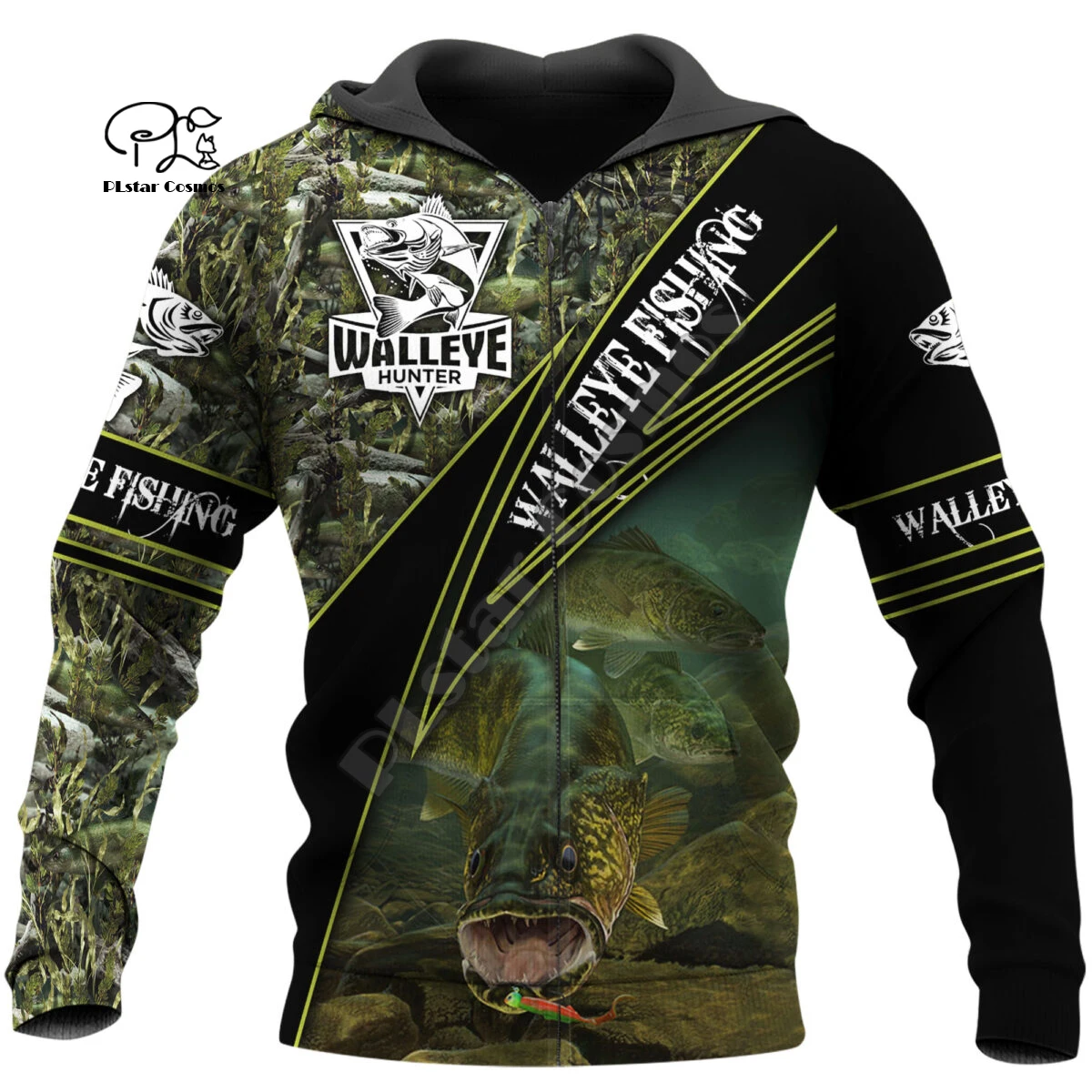 

PLstar Cosmos NewFashion Animal Walleye Fishing Fisher Camo Funny Outwear Tracksuit 3DPrint Harajuku Casual Hoodies Men/Women 10