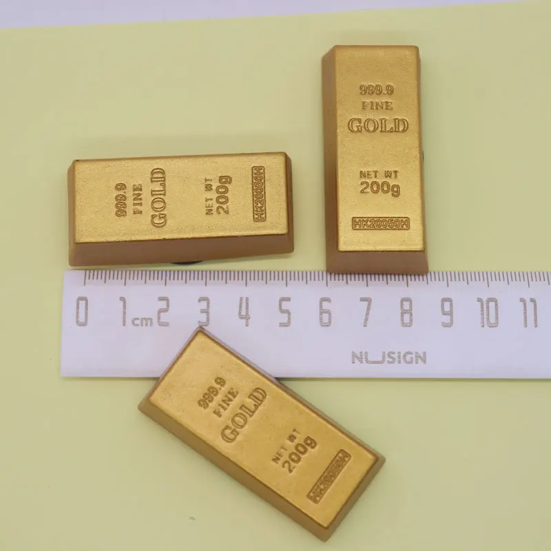 50 мм магнит на холодильник золотой бар украшение для дома магнитная наклейка