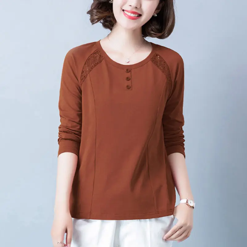 

Women's long sleeve T-shirt women's loose spring and autumn top