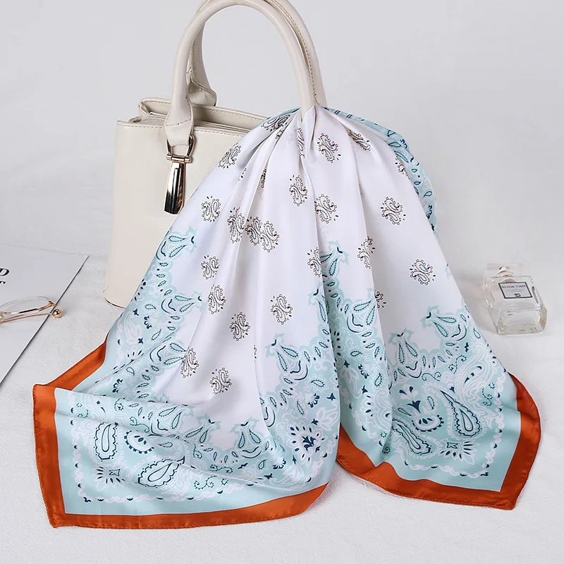 

Новый стиль, искусственные шелковые шарфы 70*70 см, женский модный декоративный шелковый шарф с рисунком маленькие шарфы Cashew, оптовая продажа