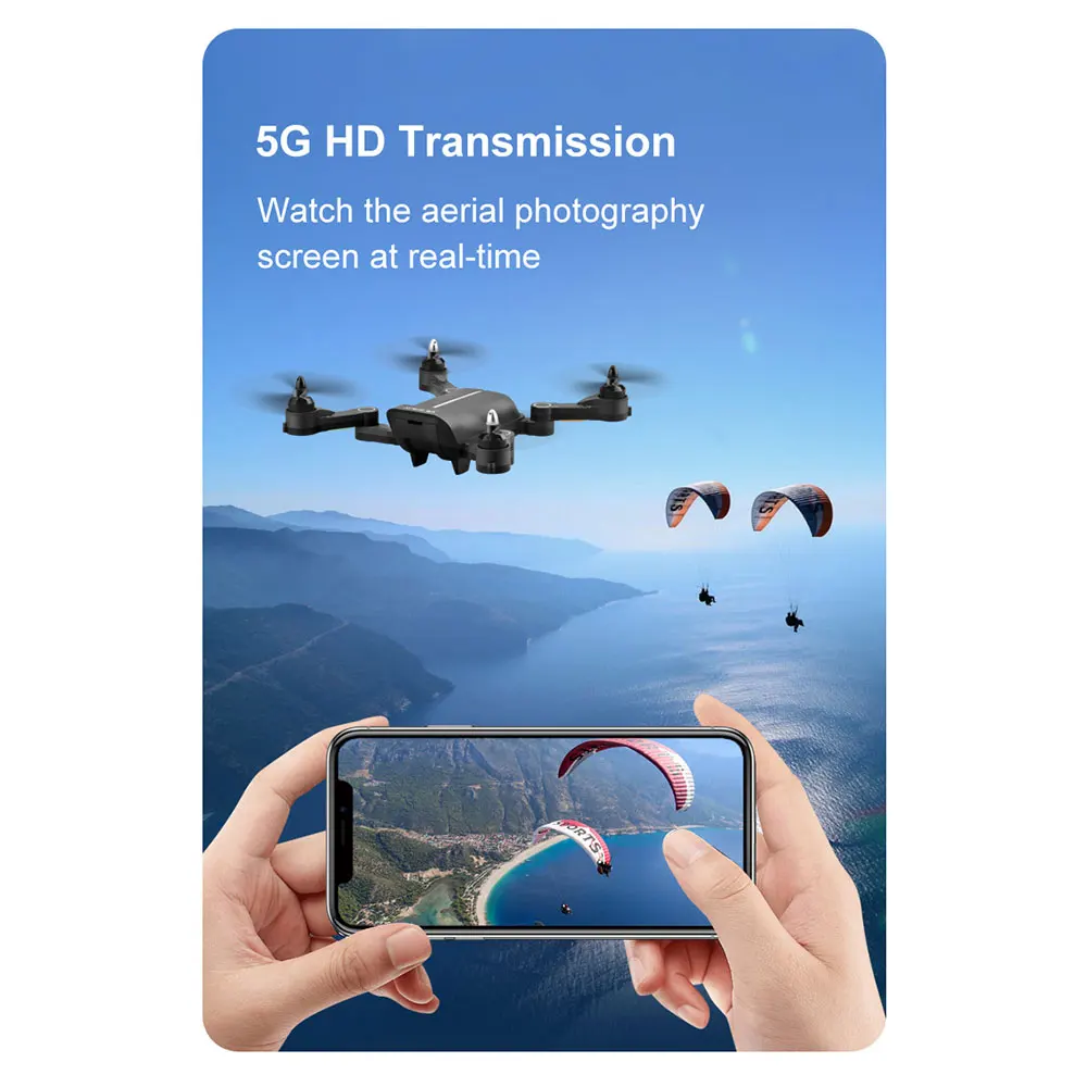 Мини Квадрокоптер GPS Дроны с камерой HD широкий угол фотография WIFI FPV