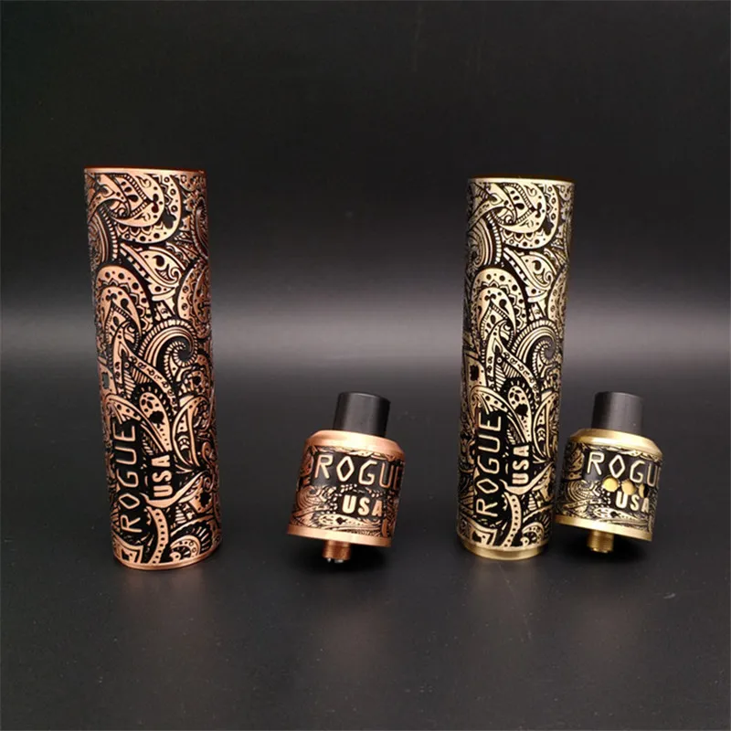 Rogue mech Mod Kit Vape 18650 батарея электронная сигарета резной латунный материал