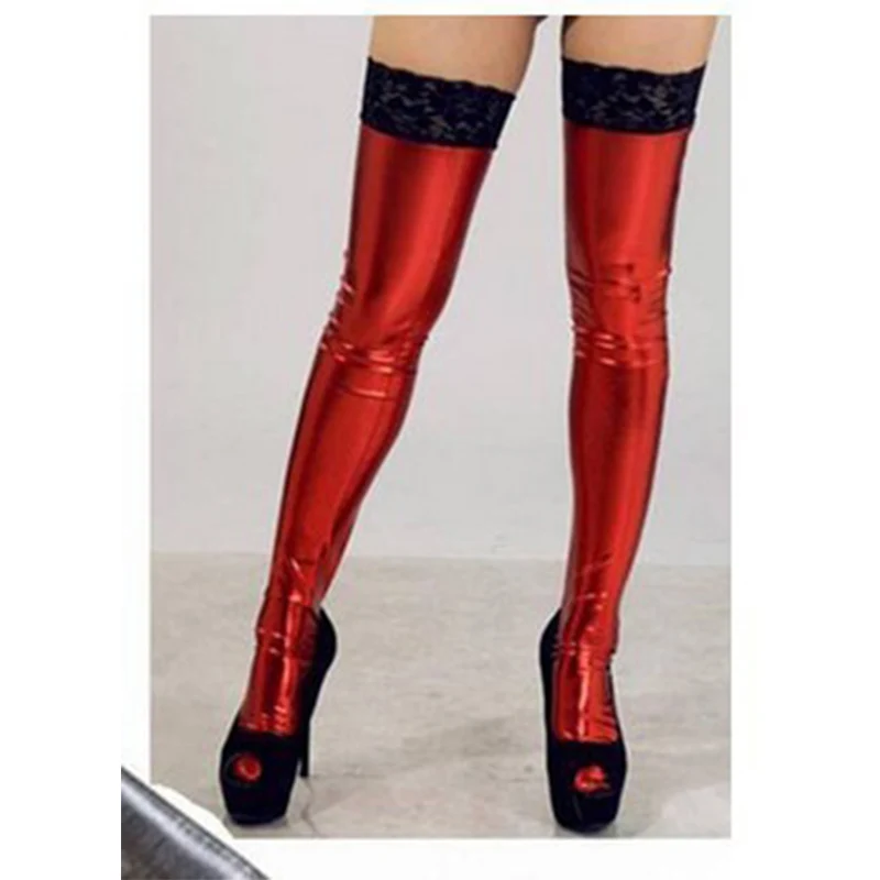 Новые женские черные Искусственная кожа блестящие с мокрым эффектом леггинсы