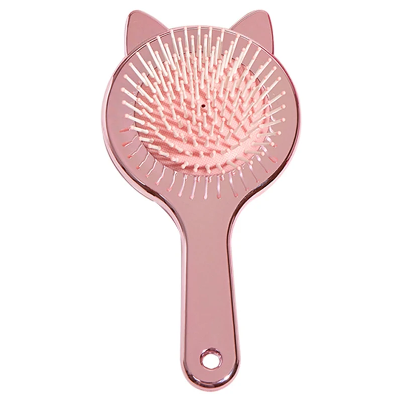 

Electroplating Cat Hair Brushes Girls Ponytail Comb ABS Anti-static Massage Comb Promote Head Blood Circulation Hair Brush Combs