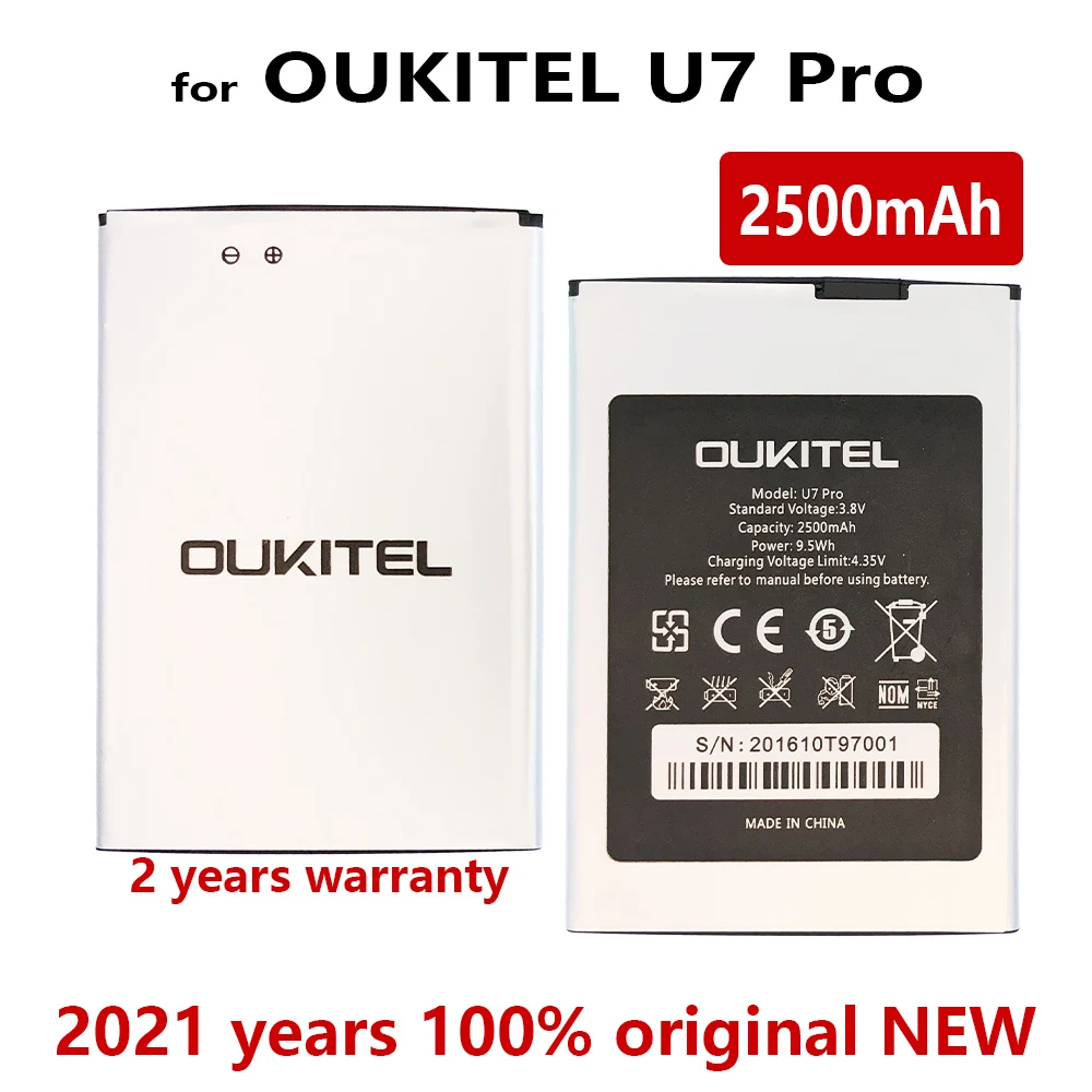 

100% Original 2500mAh Replacement battery For OUKITEL U7 PRO Phone High Quality Batteries Bateria With Tracking number