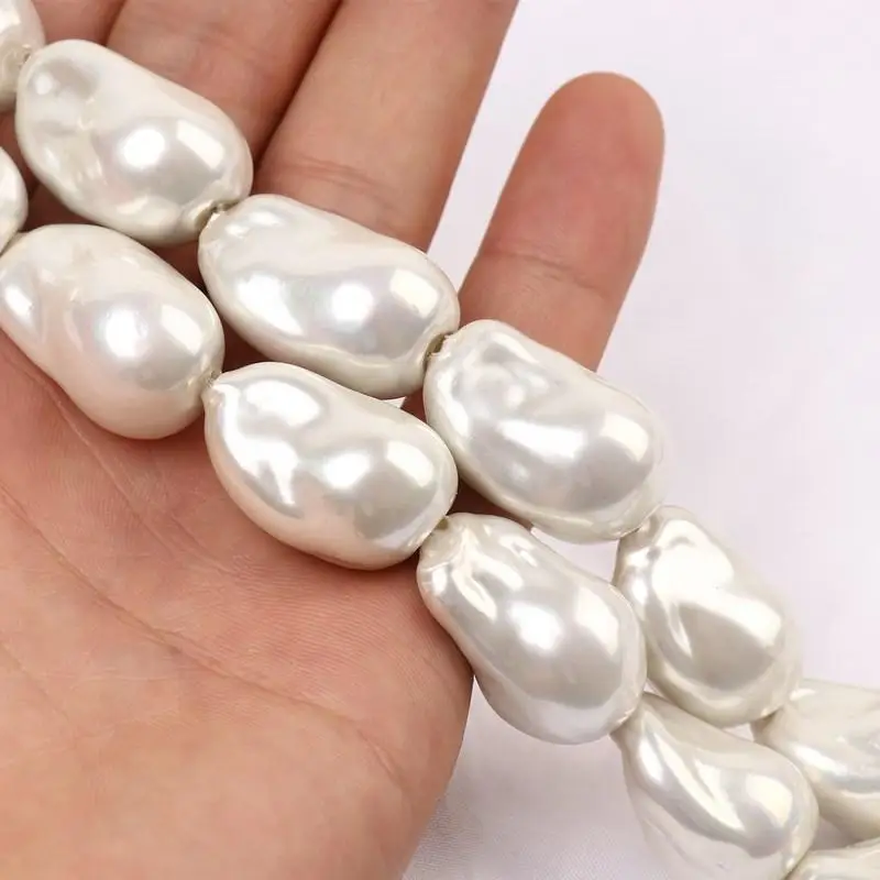 

20 pcs15-25mm beads genuine natural pearl highjewelry making top material beads