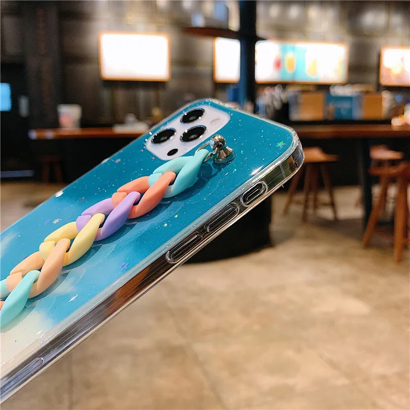 Цветные гладкие блестящие чехлы со звездами для iphone 11 чехол 12 pro max 6 7 Plus 8 plus XR xs X