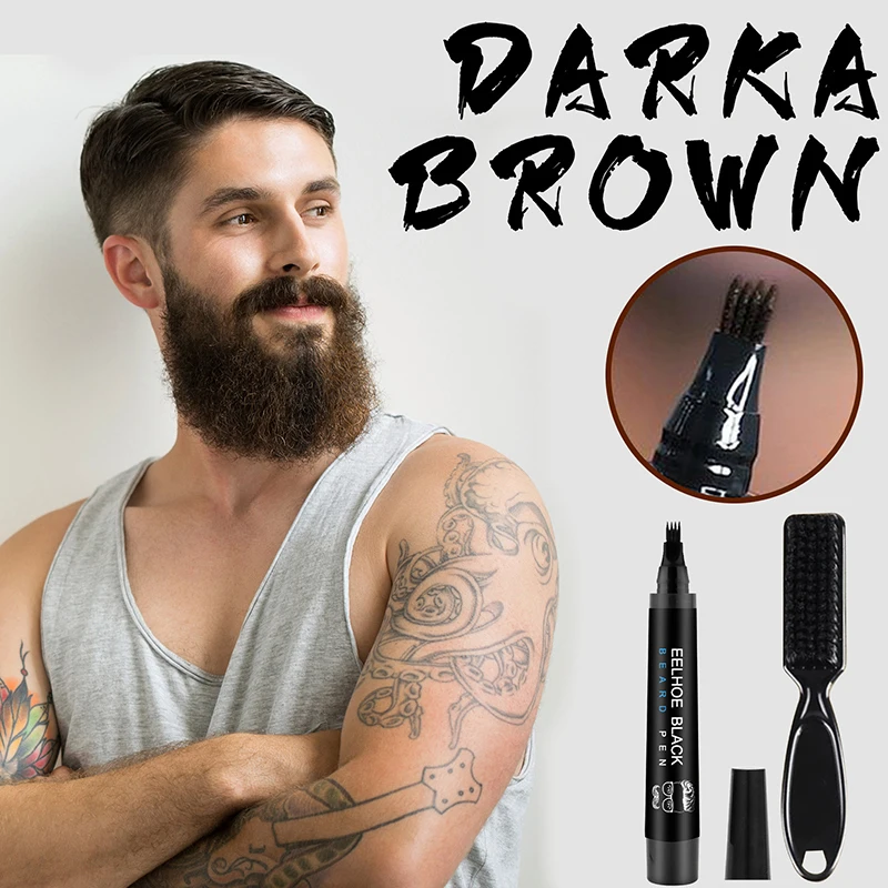 

Beard Filling Pen Kit Men Beard Pencil Filler Shaping Grooming Set Moustache Micro Fork Tip For Seamless Application