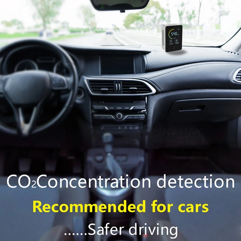 

Indoor Air Quality Monitor LED Digital C02 Meter Real Time TFT Intelligent Air Quality Sensor Tester Co2 Detector