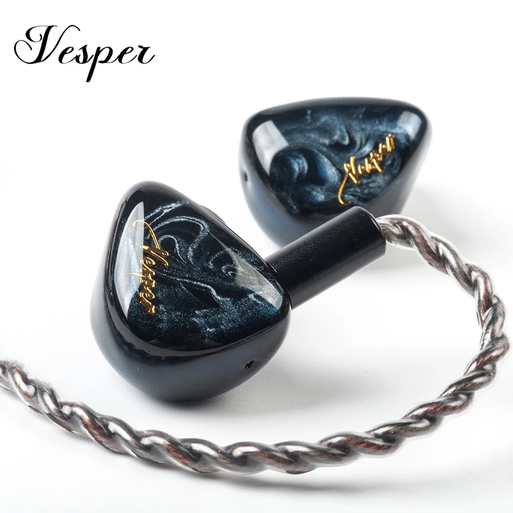 Наушники вкладыши QOA Vesper 1BA + 1DD гибридные наушники с драйвером спортивные DJ