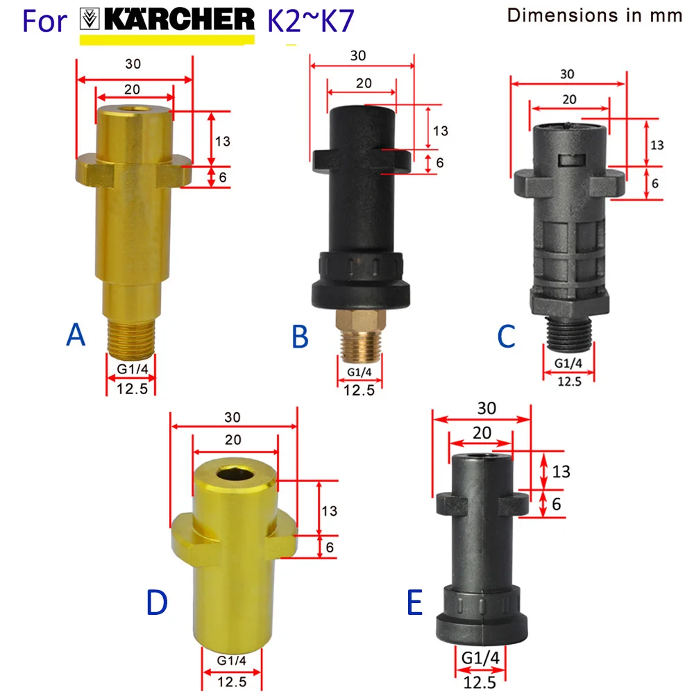 

Snow Foam Lance Adapter Pressure Washer Foam Cannon Adapter Foam Gun Connector for Karcher K2 K3 K4 K5 K6 K7 Pressure Washer