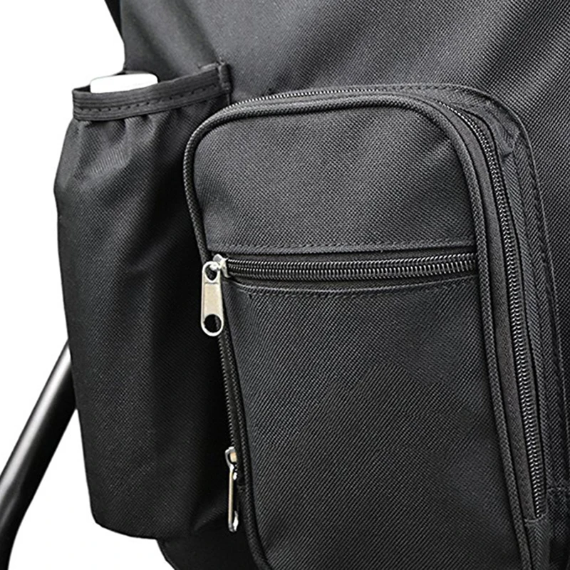 

Backpack Chair Portable Camping Stool Foldable Chair with Double Layer Oxford Fabric Cooler Bag for Fishing Camping House and Ou