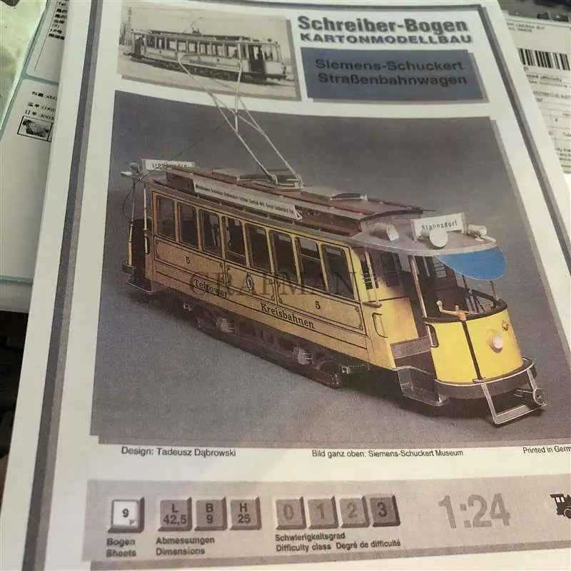 Siemens-Schuckert Tramcar 3D бумажная модель DIY | Игрушки и хобби