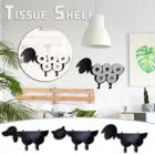 Держатель рулона туалетной бумаги, с изображением черной овечки, стоячая или настенная подставка для туалетной бумаги