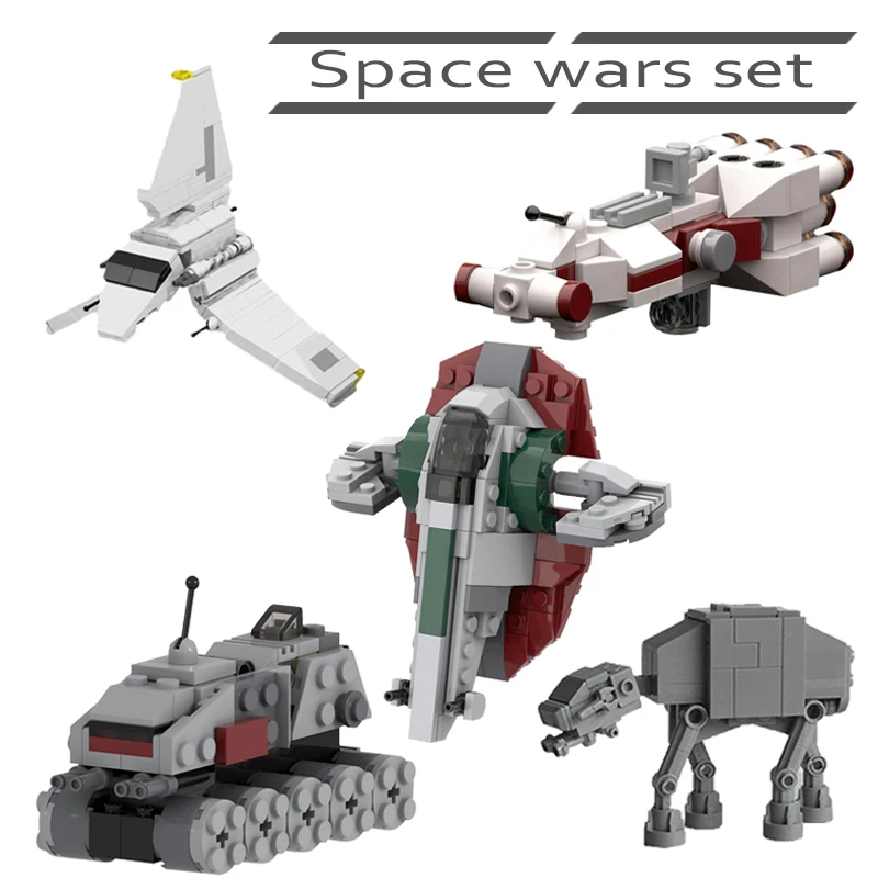 

LEQUMOC набор космических войн MOC технический мини-космический корабль Танк Разрушитель зверь робот Истребитель модель Кирпичи Игрушки
