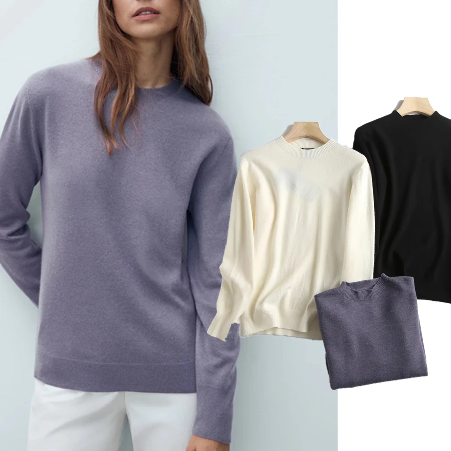 

Jeeny&Dave England Style Office Lady Sweaters Women Fashion Solid Simple Alpaca Wool Warm Winter Sweaters Women Pullovers Tops
