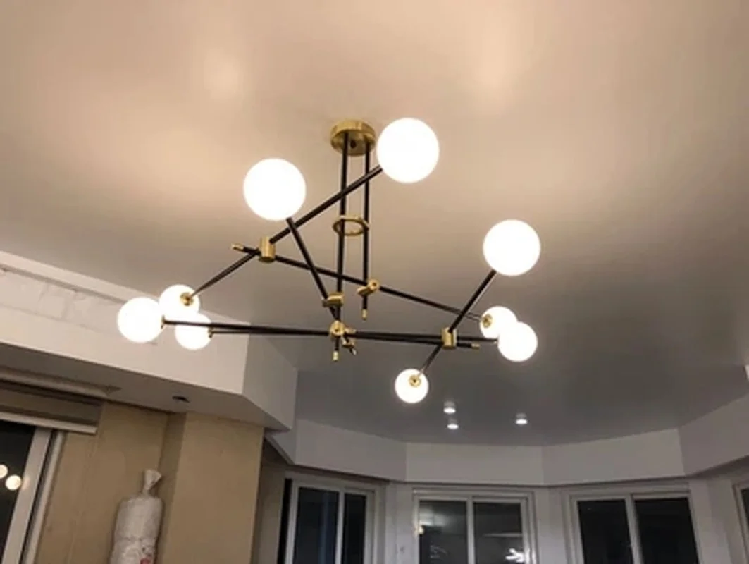 Дизайнерский пост современный стеклянный шар Глобус светодиодный подвесной