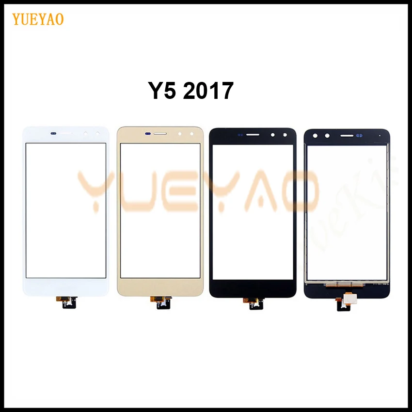 Дигитайзер сенсорного экрана Y5 2017 передняя стеклянная панель для Huawei сенсорный
