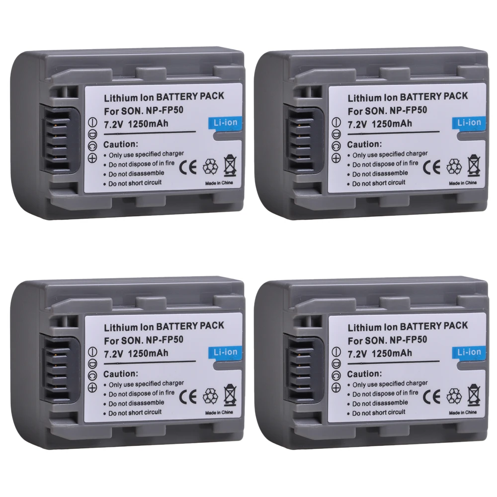 

1250mAh NP FP50 Bateria NPFP50 NP-FP50 Camera Battery Li-ion for Sony DCR-DVD103 DVD105 DCR-HC3 HC16 HC40 DCR-SR30 SR40 SR100