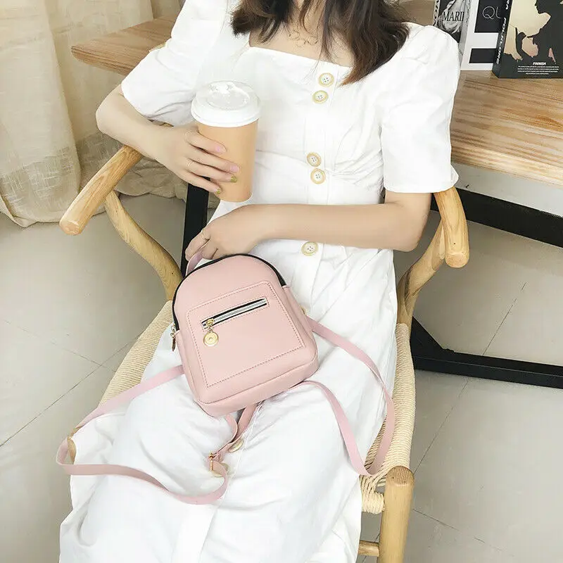 Школьные сумки через плечо для женщин и девочек миниатюрный рюкзак на цепочке с