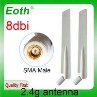 eoth 2 4g antenna 8dbi sma male wlan wifi 2 4ghz antene pbx iot module router tp link signal receiver antena high gain