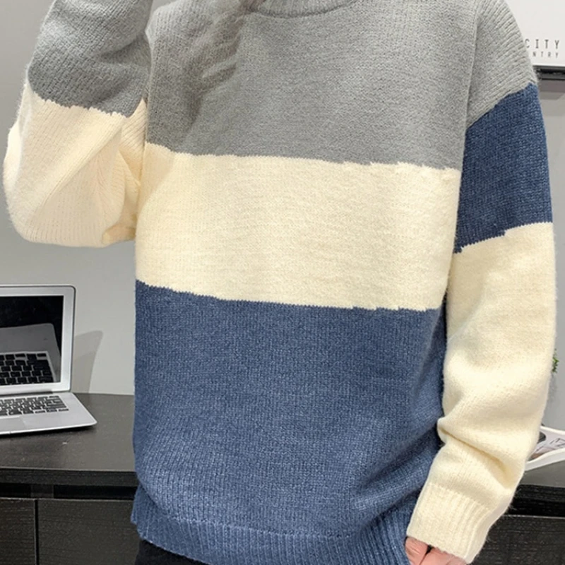 

2020 Sweater Men Clothing New Fall Winter Long Sleeve Plus Size Knitted Clothes High Quality Korean Style Loose Fashion Man Tops