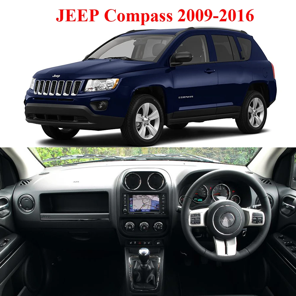 10 1 дюймов Android RDS DSP 2 Din Автомобильный мультимедийный плеер для JEEP Compass 2009 2016