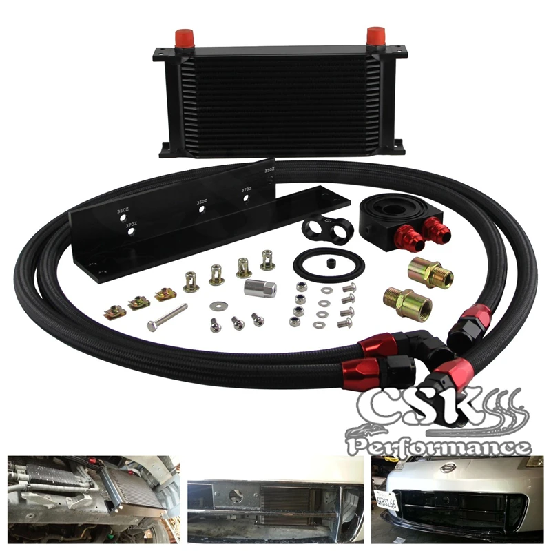 Комплект масляного радиатора с 19 рядами болтов Подходит для Nissan Fairlady 03-08 350Z VQ35 /