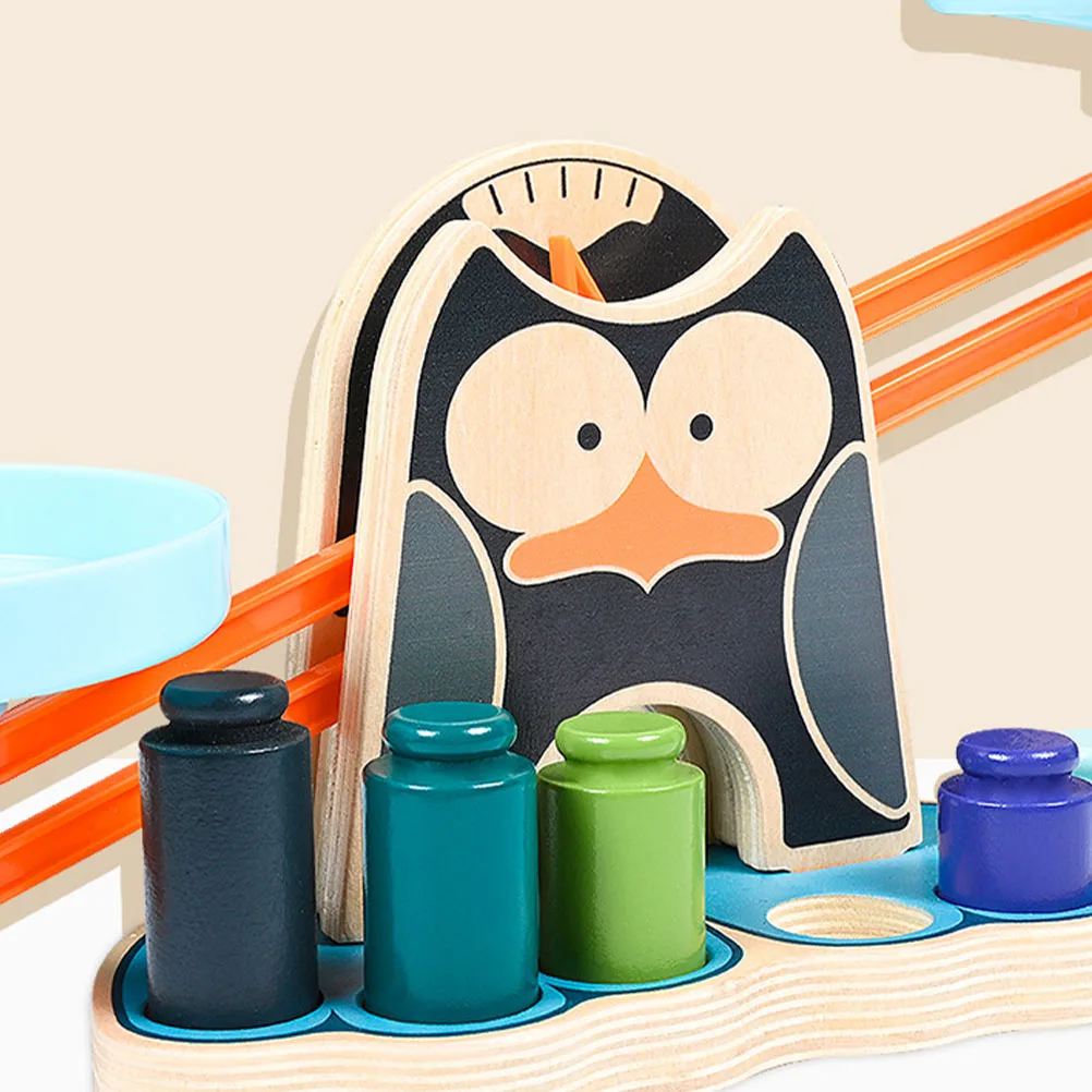 

1 Set Cartoon Penguin Scale Toy Wood Scale Balance Toy Montessori Math Toy Kids Education Playthings Birthday Party Game Supply