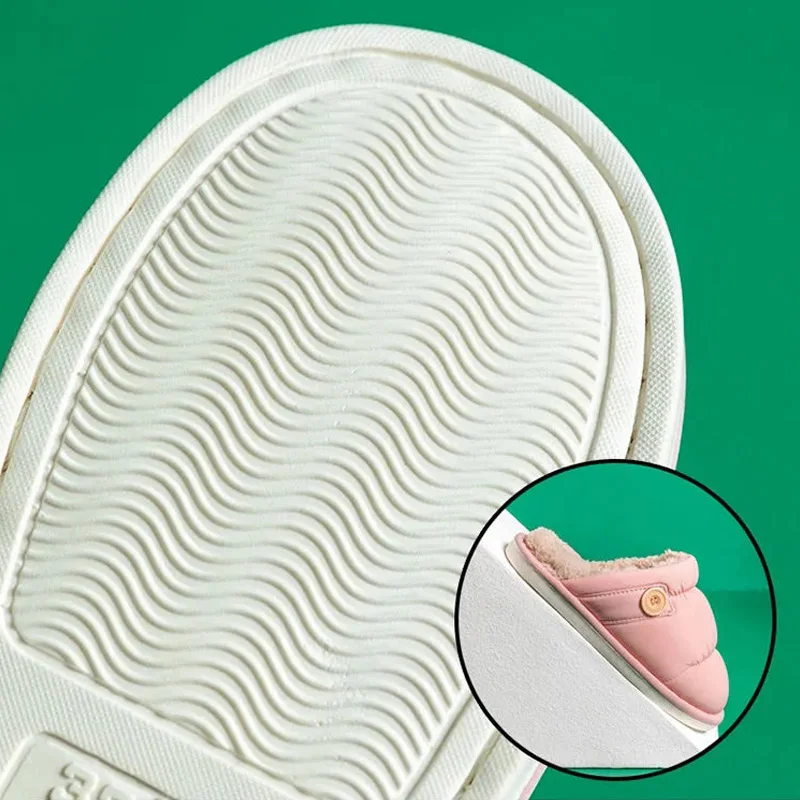 

Cute Winter House Slippers Antiskid Cotton Home Slippers Soft Fluffy Slippers Furry Slippers For Women Couple Indoor Slippers