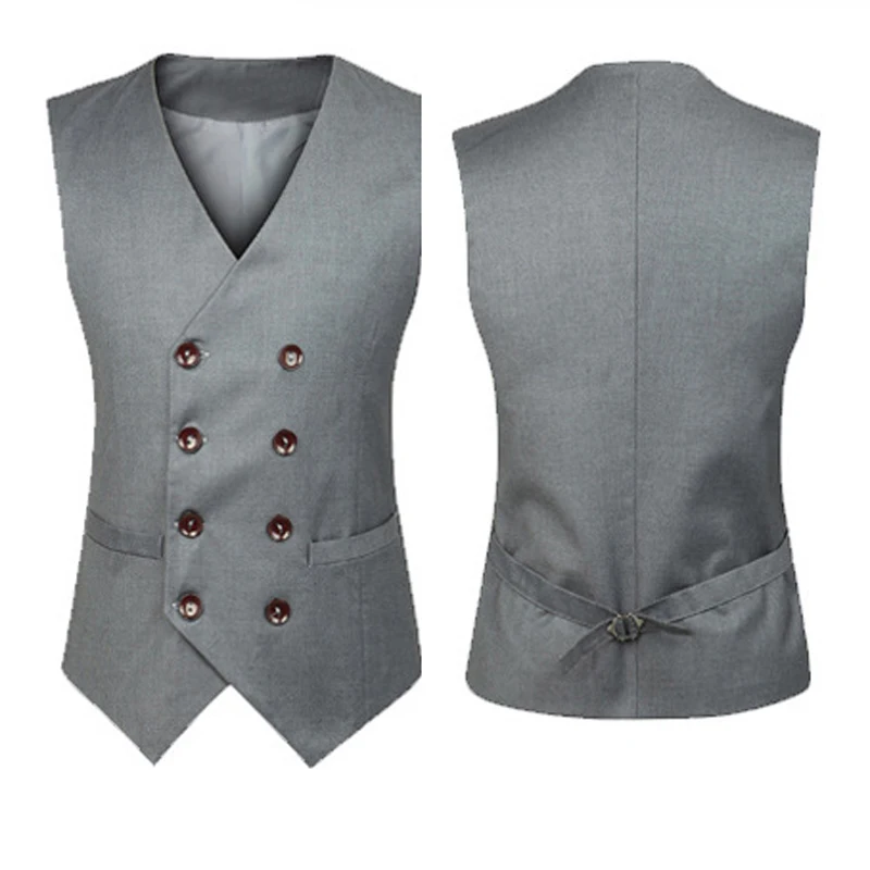 Жилет мужской двубортный приталенный деловой для свадьбы платье жениха жилет 6XL |