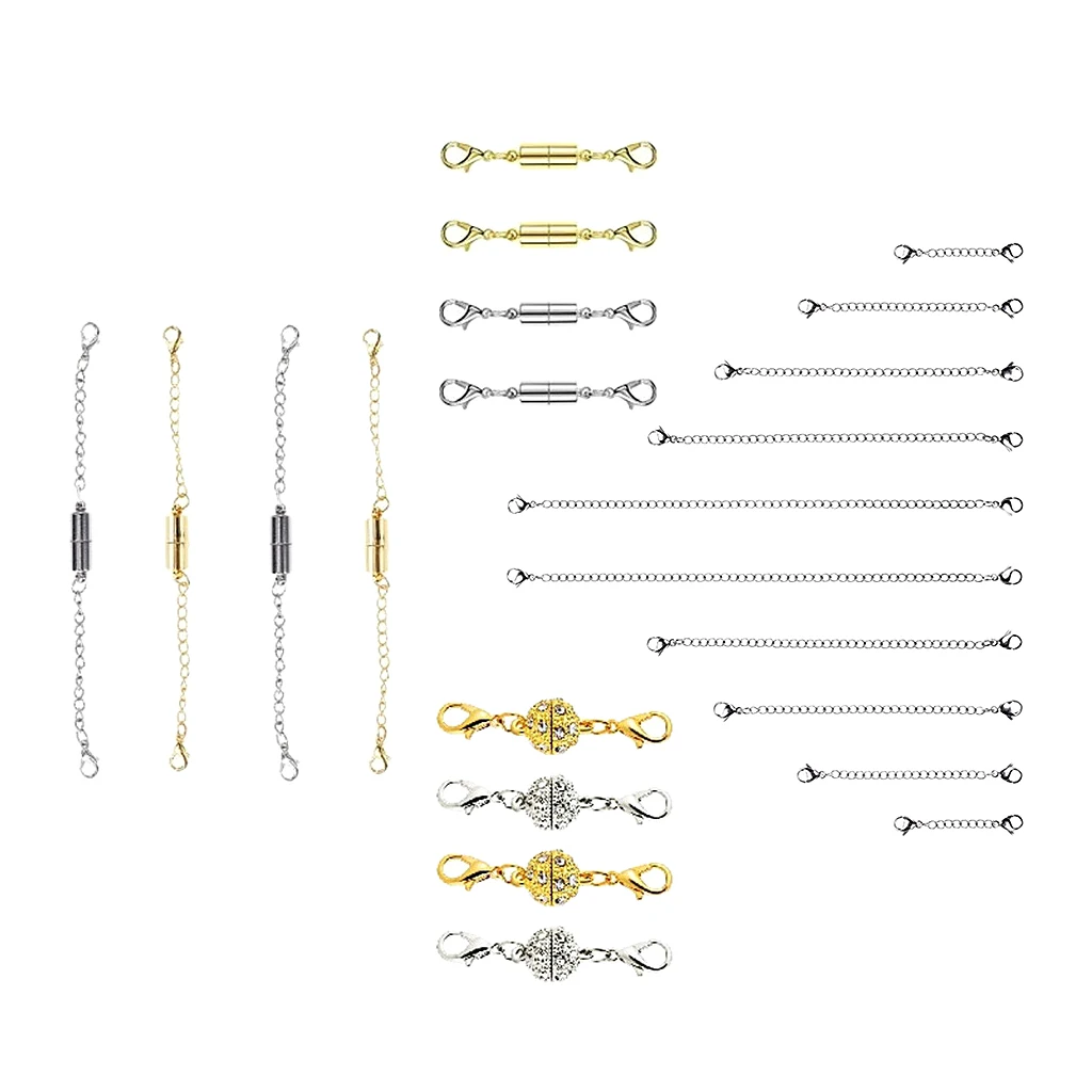 22 шт. удлинитель Колье цепи Магнитные Застежки DIY браслет ювелирные изделия