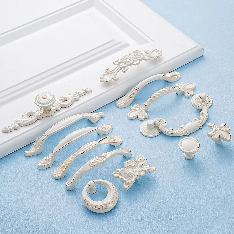 Цинк Aolly белого цвета и слоновой кости кабинет ручки кухонный шкаф дверные для