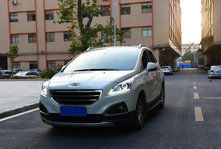2013~ г. Автомобильный bupmer головной светильник для peugeot 3008 головной светильник автомобильные аксессуары светодиодный DRL HID xenon fog для peugeot 3008 налобный фонарь
