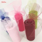 Рулон тюля 25 ярдов 15 см органзы кружевной ткани белого цвета с юбкой-пачкой 