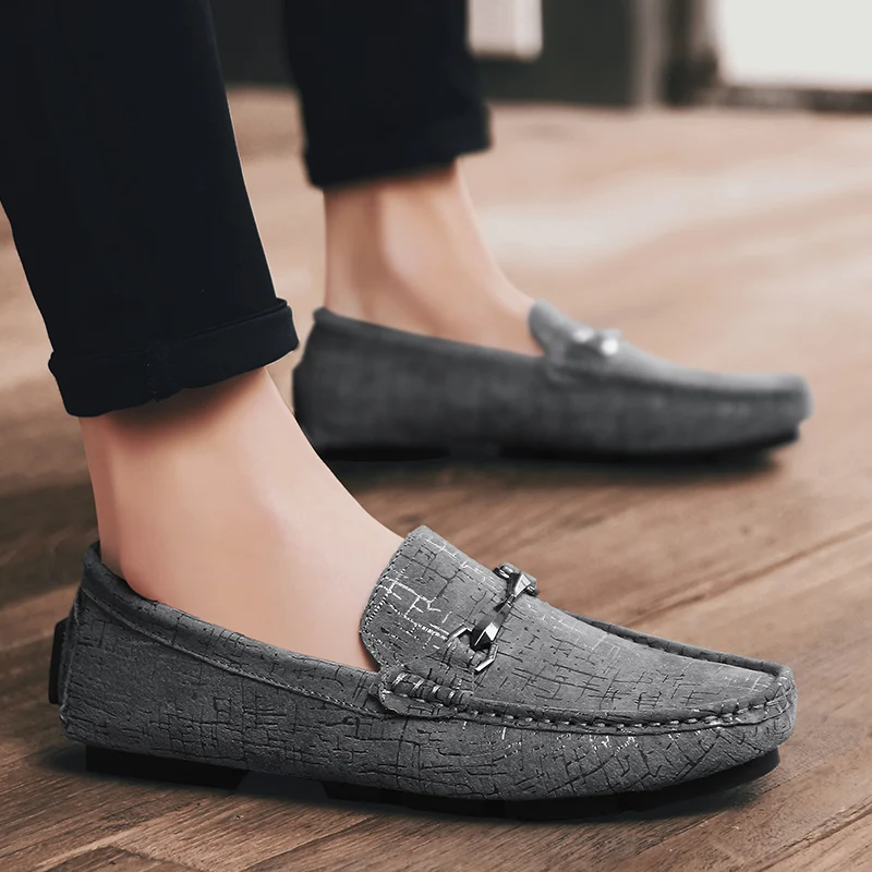 Мужские лоферы Мужская повседневная обувь из натуральной замши Mocassim Masculino