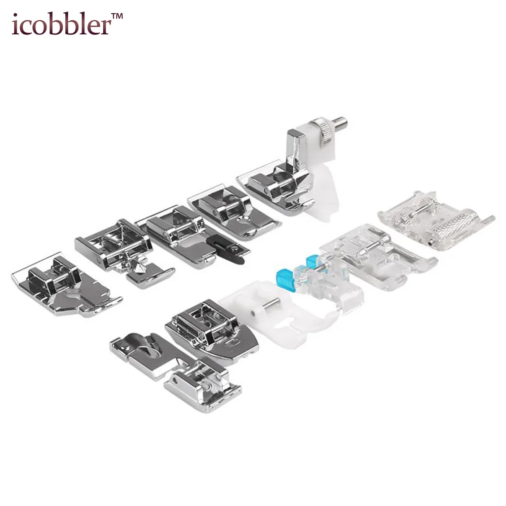 11 шт./компл. аксессуары для домашних швейных машин прижимная лапка кожаные