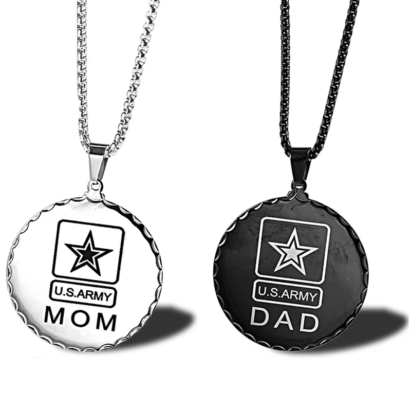 Ожерелье с подвеской в стиле милитари из нержавеющей стали | Украшения и