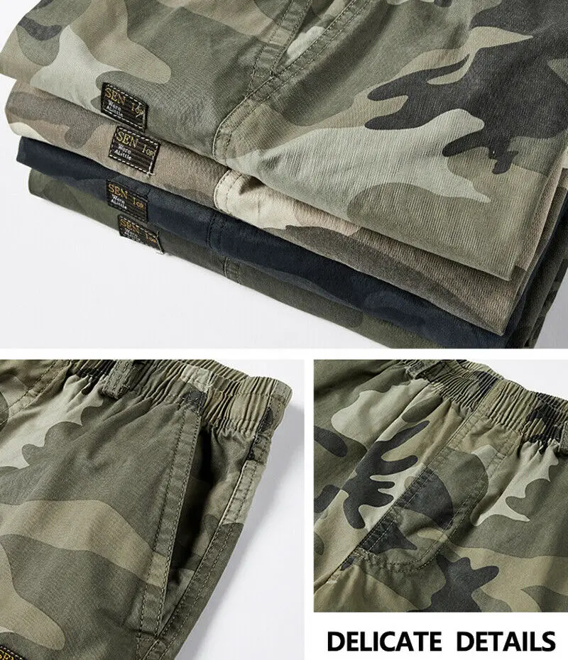 Мужские военные камуфляжные шорты-карго тактические брюки рабочие повседневные