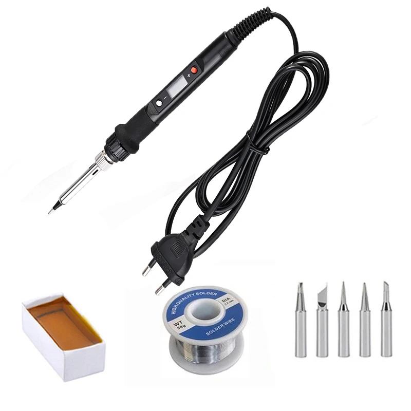 

80W Electric Soldering Iron Soldering Pen LCD Digital Adjustable Temperature AC110V-240V Welding Repair Rework Welding Iron Tool