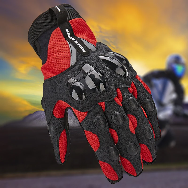 Рок байкерские мотоциклетные перчатки для мотокросса летние с сенсорным экраном
