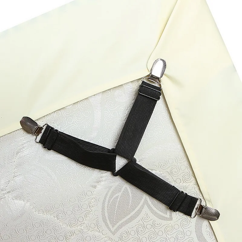 Bed Sheet 4Pcs/set Elastic Strong Clip Adjustable sheet Belt Fastener Mattress | Дом и сад