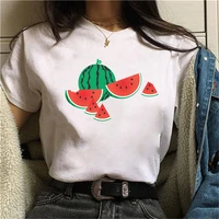 watermelon short sleeve geometry fashion print lady t shirts top t shirt regular women top tshirt women print tee clothing