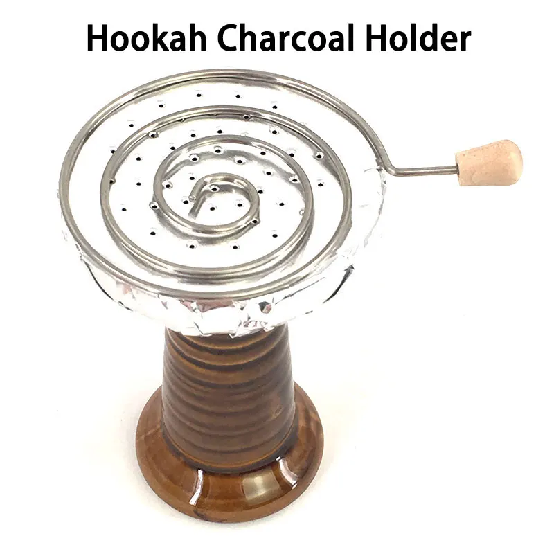 1 шт. серебряная металлическая вихревая Форма аксессуары для кальяна держатель с